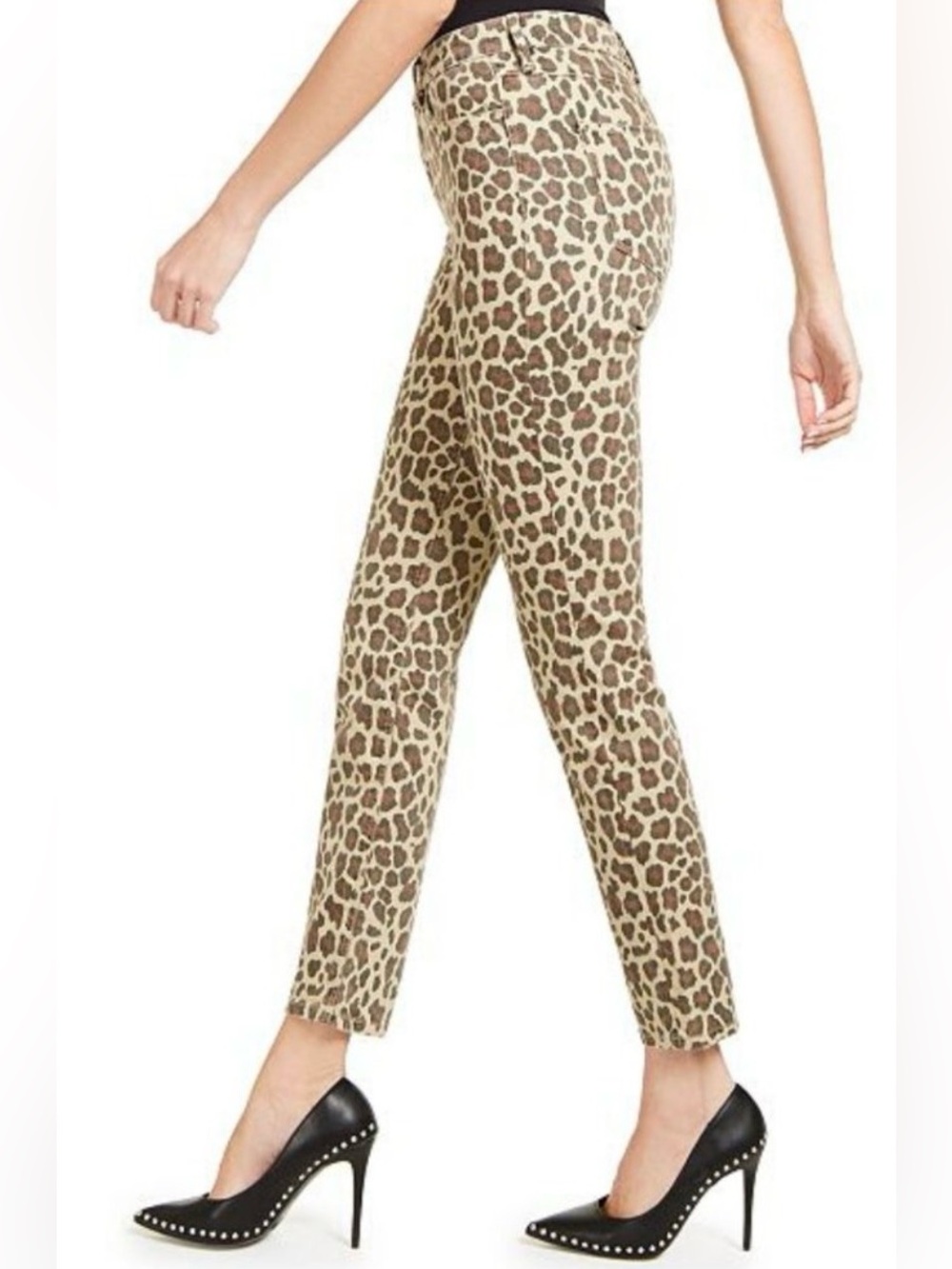 NWT GUESS Leopard-Print Skinny Jeans Size 25